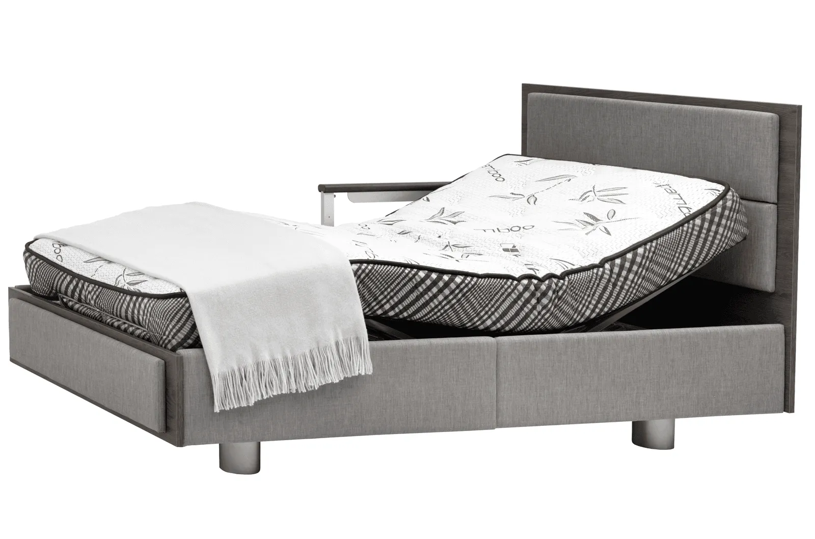 SonderCare Aura Extra Wide Platinum 48-inch bed with upholstered side panels