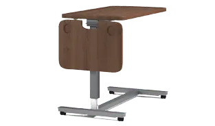 A SonderCare adjustable wooden overbed table