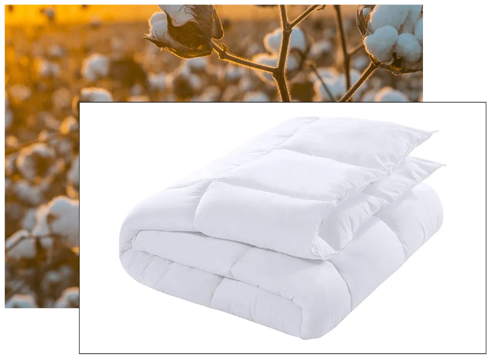 SonderCare 100% cotton duvet and cover set in white