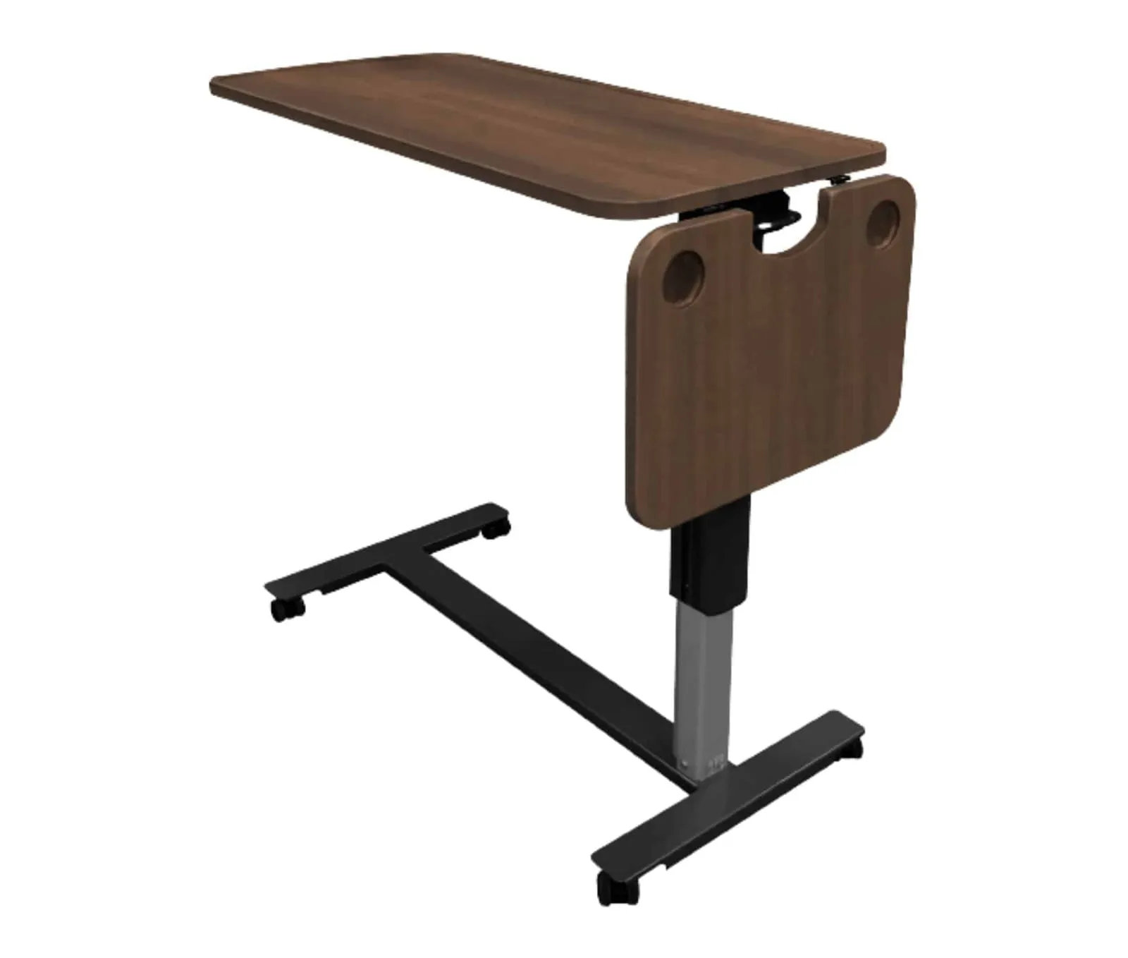 SonderCare extra-large wheeled overbed table positioned over a bed
