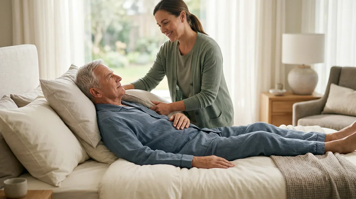 best sleeping position for COPD