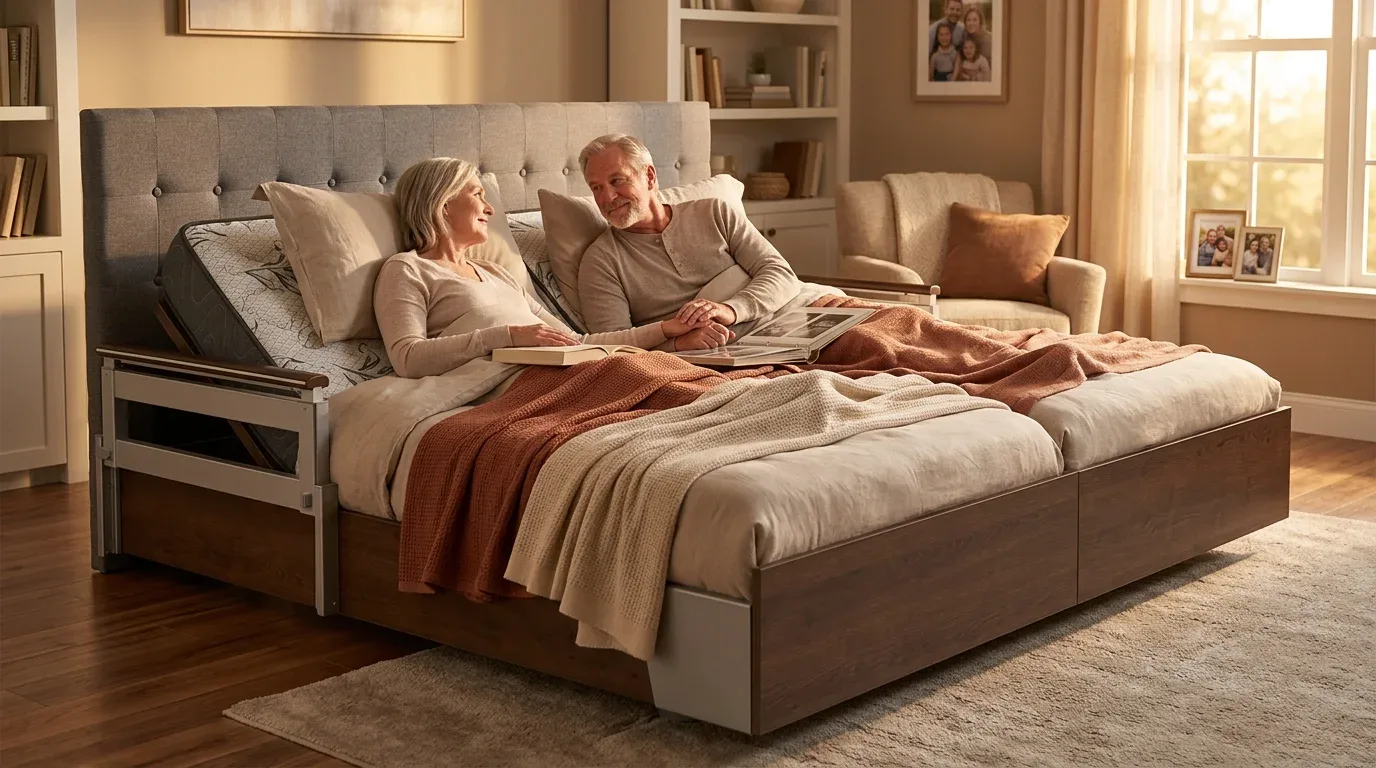 dual hospital beds for couples